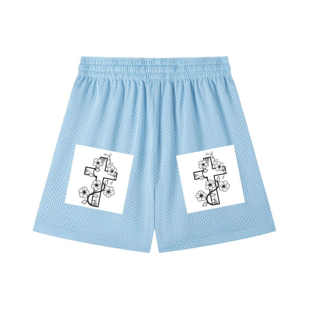 Mesh Drawstring Shorts