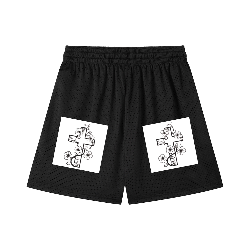 Mesh Drawstring Shorts