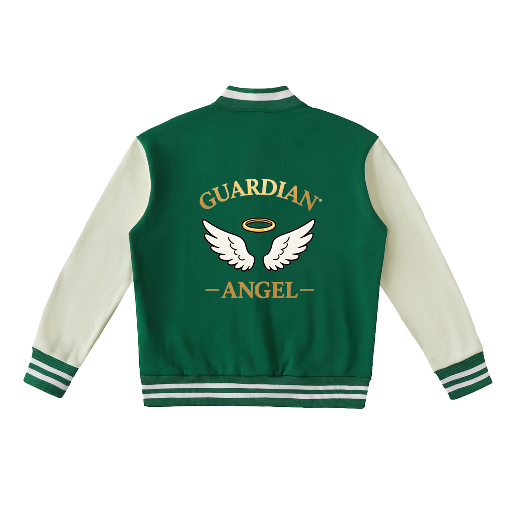 Two-Tone Fleeced Varsity Jacket